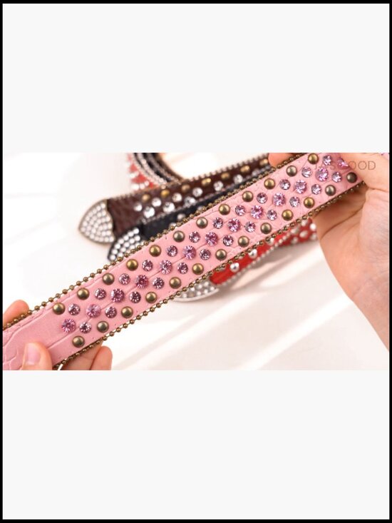 Western Rhinestone Belt with Detachable Buckle for Jeans and Dresses main image 7